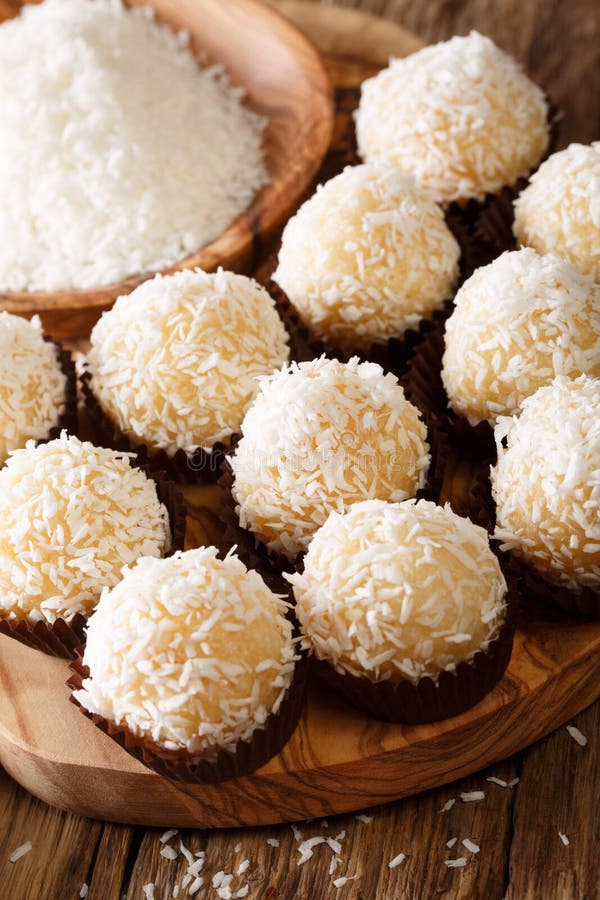 Brazilian Coconut Kisses Beijinhos De Coco Condensed Milk and Stock ...