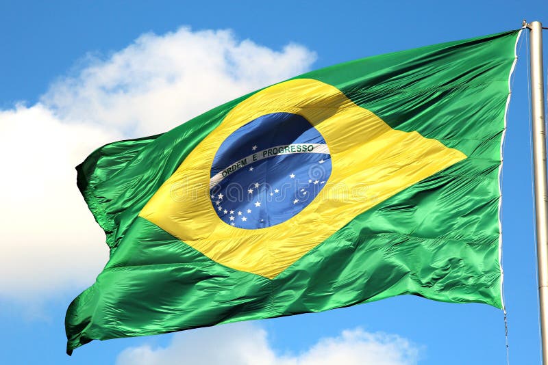 Drapelul brazilian stock photos