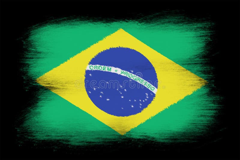 The Brazilian flag stock illustration. Illustration of paper - 79545599