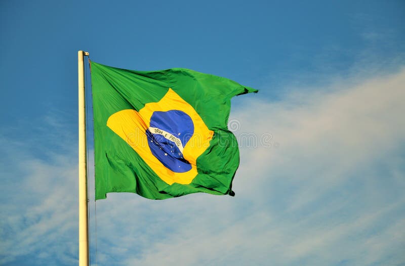 Brazilian flag waving stock photo. Image of country, flying 52011686