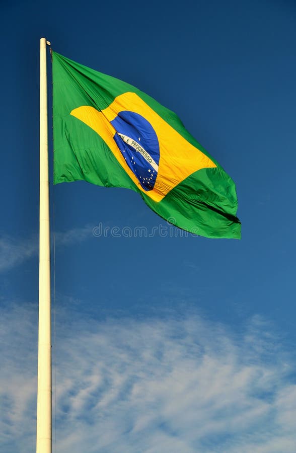 Brazilian flag waving stock photo. Image of country, flying 52011686