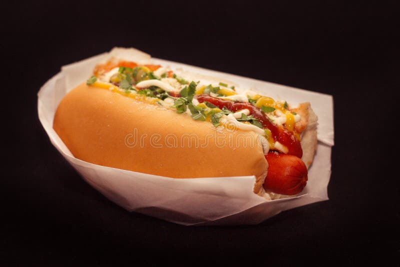 Hot Dog - Cachorro quente Brasil Tradicional Stock Photo