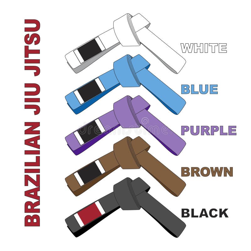 Brazilian Jiu Jitsu Belts Illustration