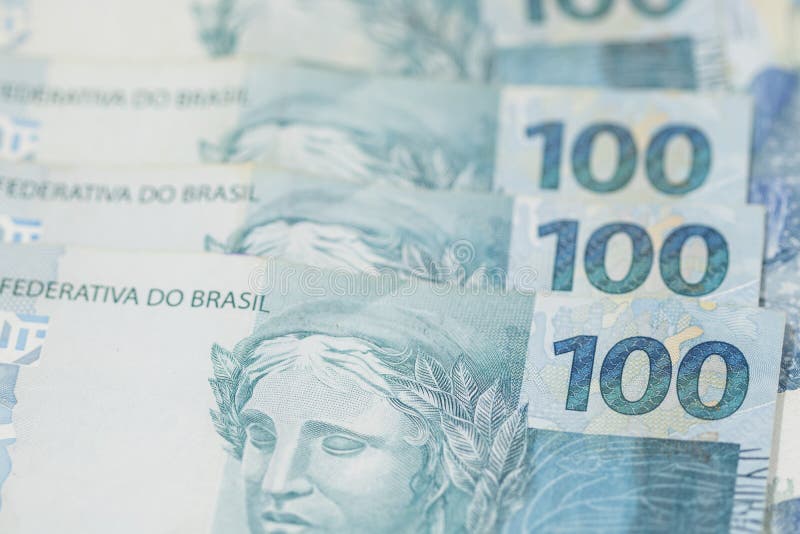 Brazilian money background. Bills called Real. stock images Brazilian money background. Bills called Real. stock images