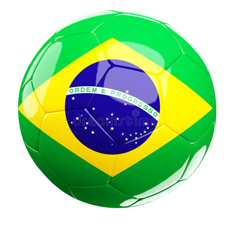 Brazilian soccer ball stock illustration. Illustration of africa 14353244