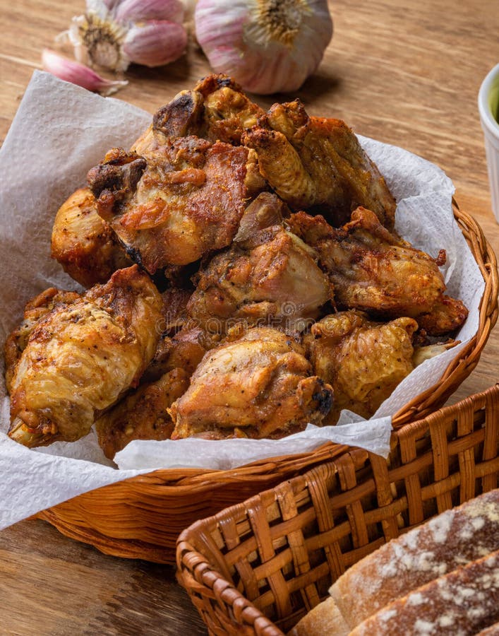 Frango A Passarinho Brazilian Style Deep Fried Chicken Stock Photo | My ...