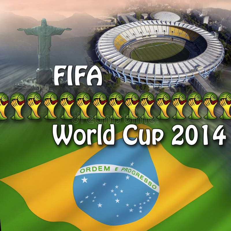 Brazilië - Voetbalwereldbeker 2014 vector illustratie Brazilië - Voetbalwereldbeker 2014 vector illustratie