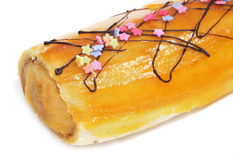 Brazo de gitano, spanish swiss roll stock image