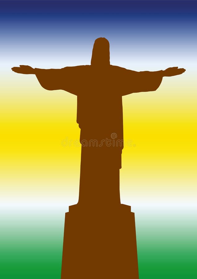 Brazylia statua Jezus ilustracji Brazylia statua Jezus ilustracji