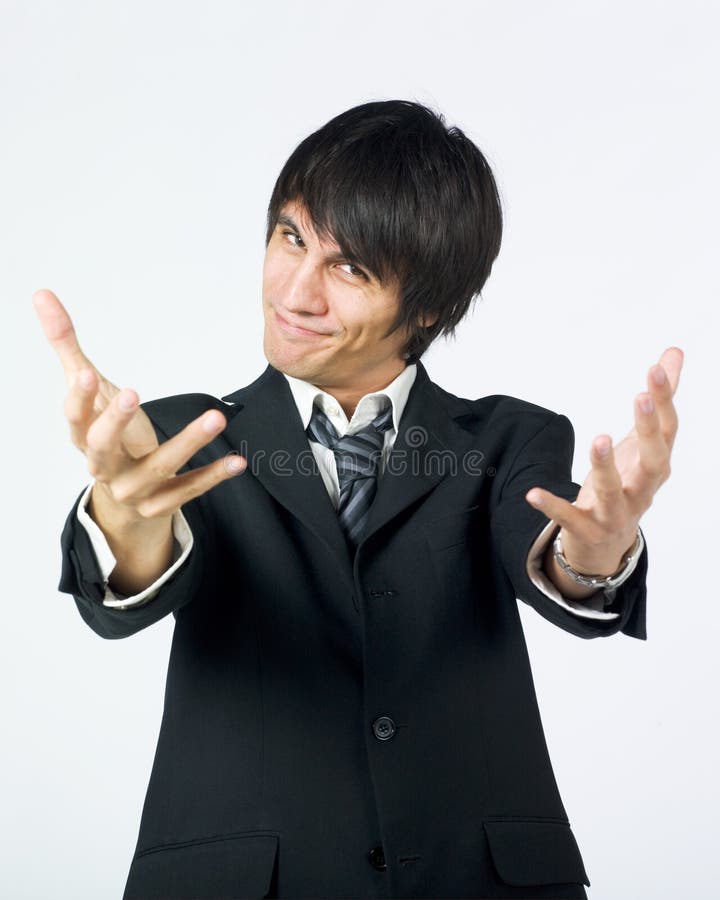 Braços abertos do homem de negócios foto de stock Braços abertos do homem de negócios foto de stock
