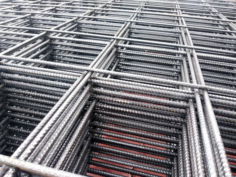 KUALA LUMPUR, MALAYSIA -NOVEMBER 28, 2017: BRC welded wire mesh or BRC fabric used as part of the main structural component in-floor slab structure element in the construction site. Comes in various sizes depending on the design.