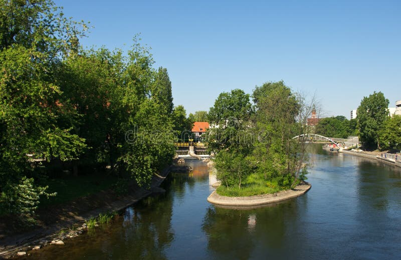 Brda river in Bydgoszcz