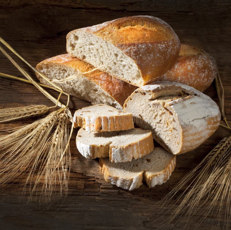 A metà del pane con farina di mais.