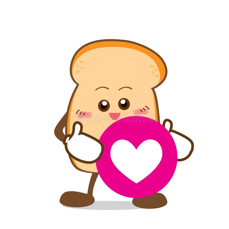 Bread-16 aisló la parte feliz de la sonrisa de la historieta y del corazón del pan libre illustration Bread-16 aisló la parte feliz de la sonrisa de la historieta y del corazón del pan libre illustration