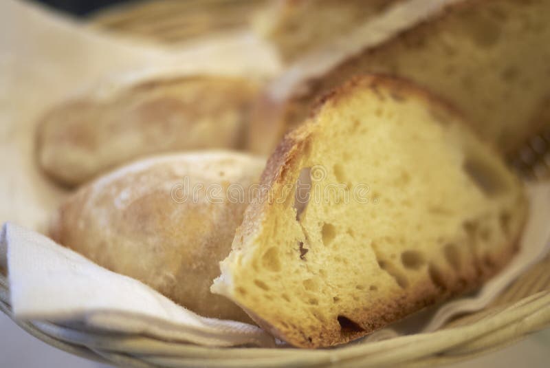 Bread Basket in a Restaurant Stock Photo Image of food, unhealthy