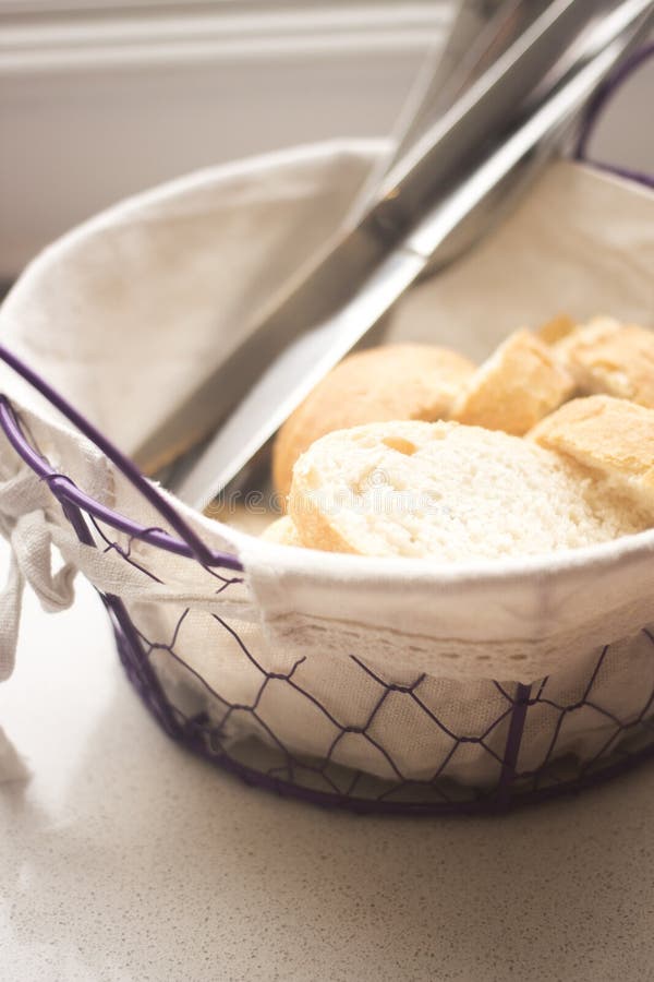Bread Basket in Restaurant Cafe Stock Image Image of loaf, restaurant