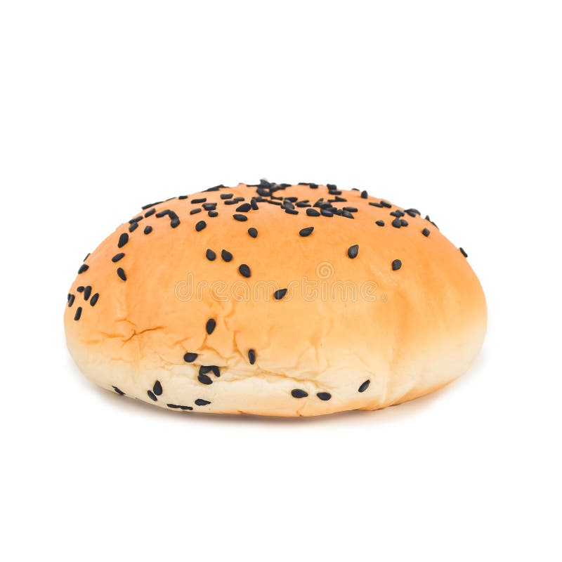 Bread with Black Sesame Seeds Isolated on White Background Stock Photo Image of view, sandwich