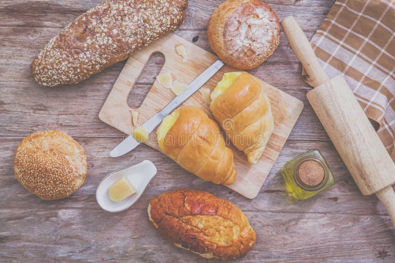 Bread with butter stock photo. Image of bake, bakery 86310542