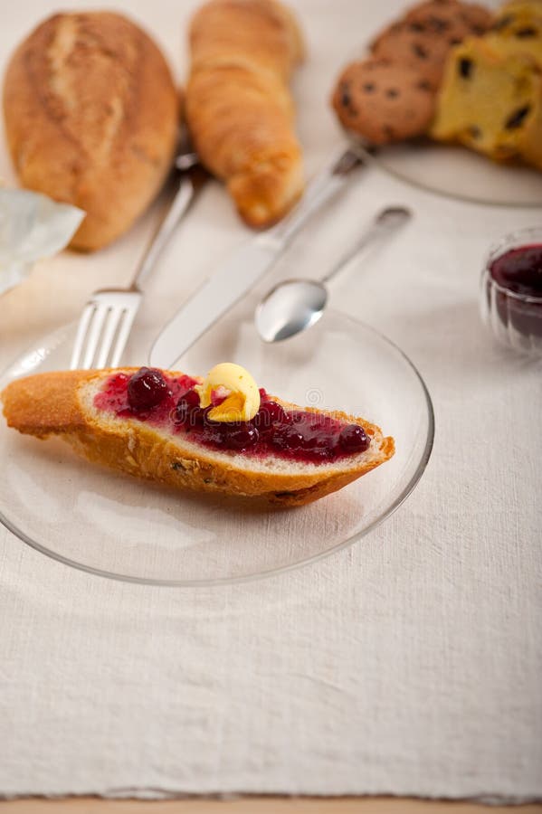 Bread butter and jam stock photo. Image of jelly, tasty 29533130