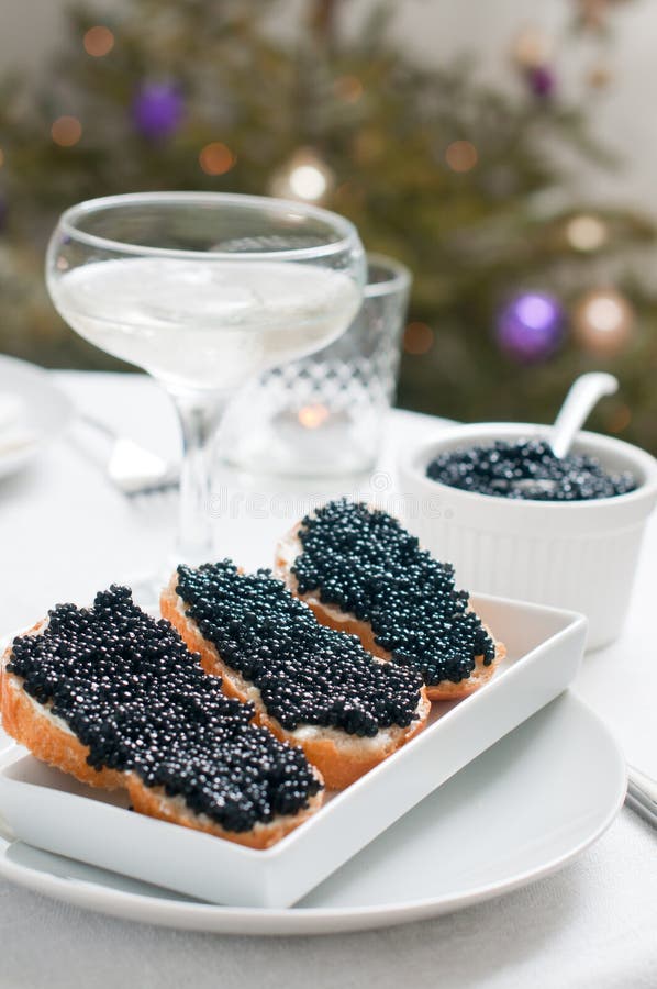 Bread with caviar