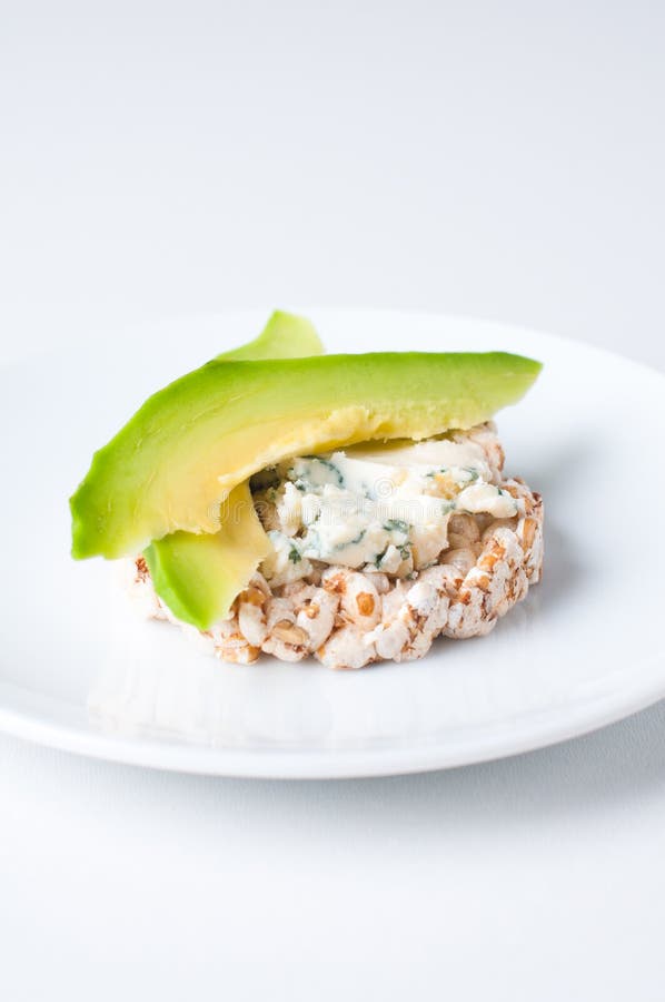 Bread with cheese and avocado