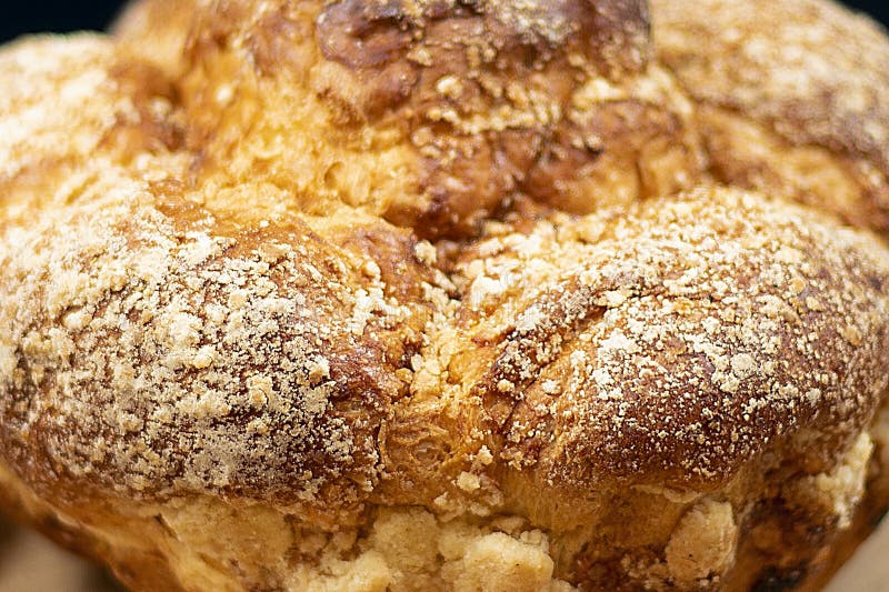 Bread close up with golden crust and crumb texture stock photos