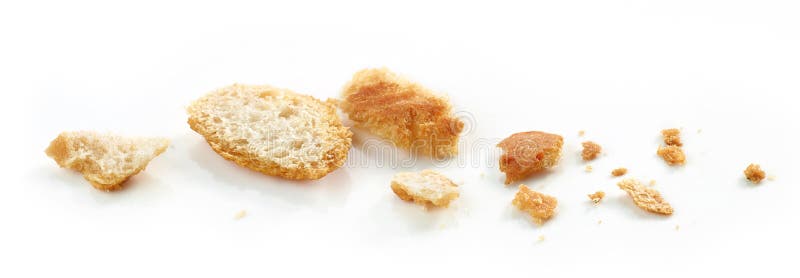 Bread crumbs macro stock photos