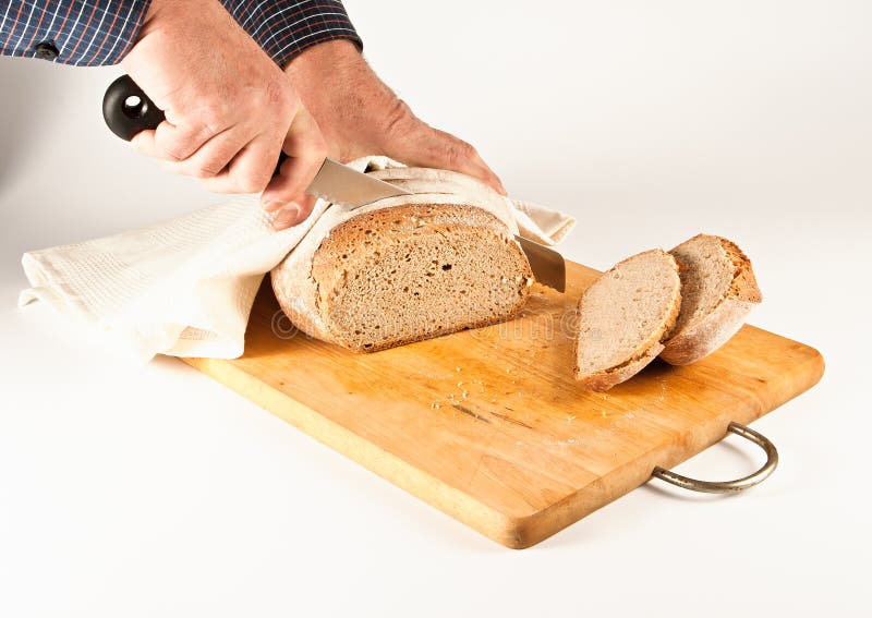 Adding Cut To Unbaked Bread Dough Stock Photo Image of hand, bake