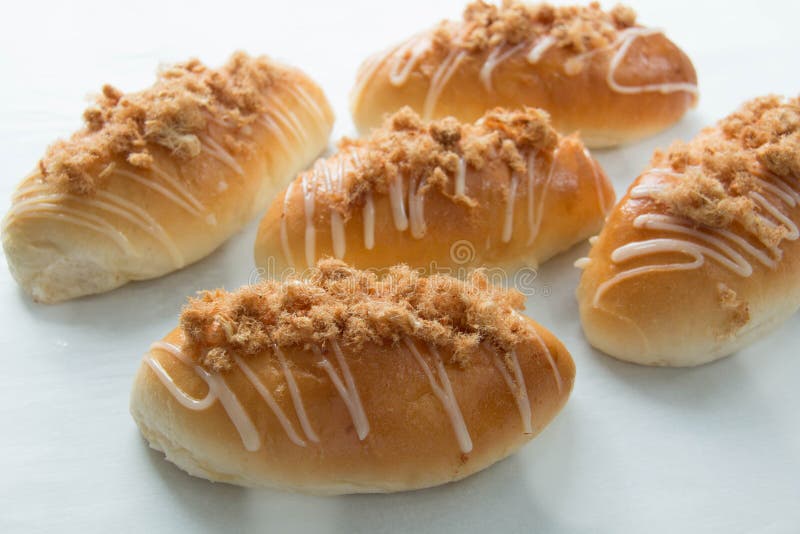 Bread with Dried Shredded Pork Stock Image Image of tasty, dried