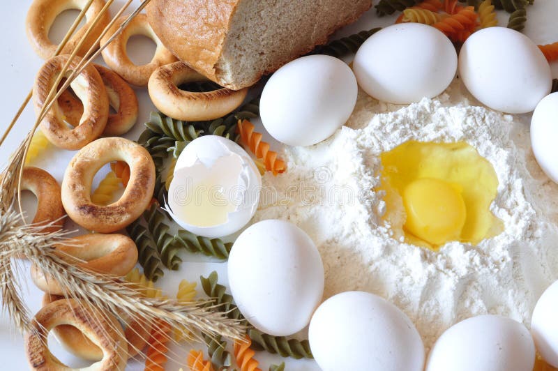 Bread and eggs