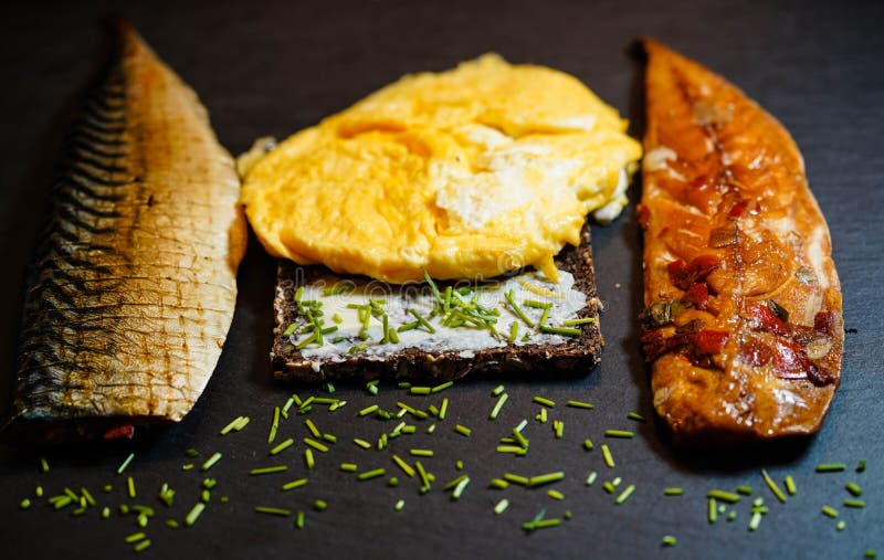 Smoked mackerel fillet stock photo. Image of cakes, pepper 207026022