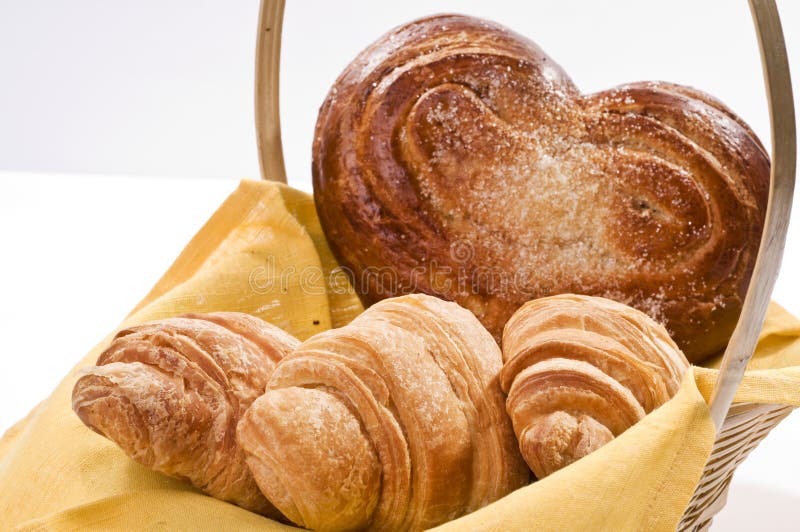 Bread food in a basket