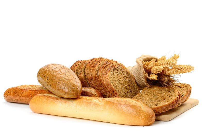 Хлеб на белом фоне