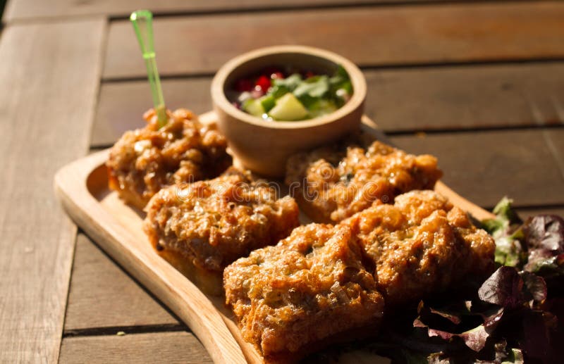 The Bread fried in oil. stock image. Image of dinner 67192775