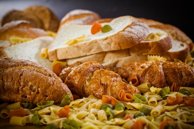 Carbohydrate Bread and Pasta Stock Image Image of bread, calorie