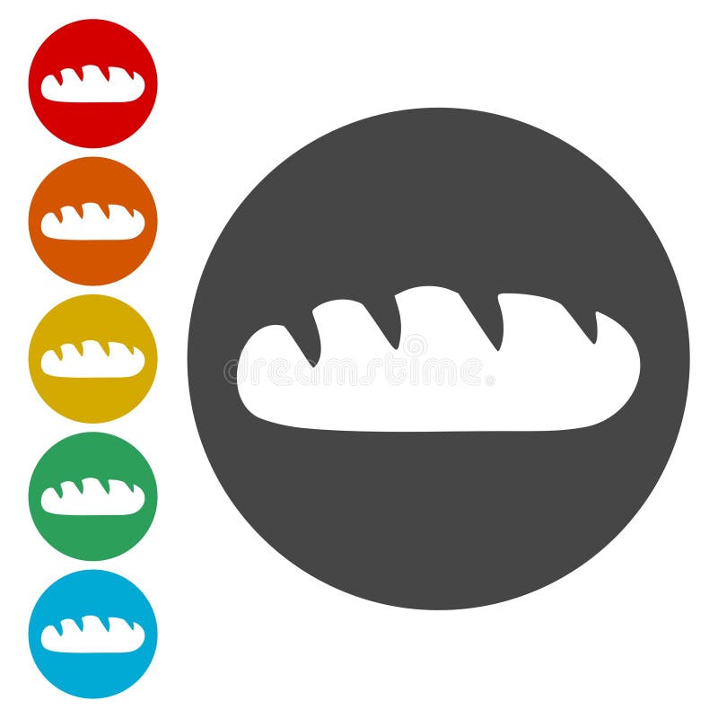 Bread Icon Vector, Bread Icon Vector Illustration Stock Vector