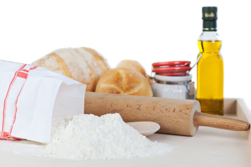 Bread ingredients stock photo. Image of close, baking 18201506