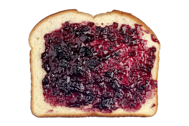 Bread With Jelly On White Stock Images Image 16257034