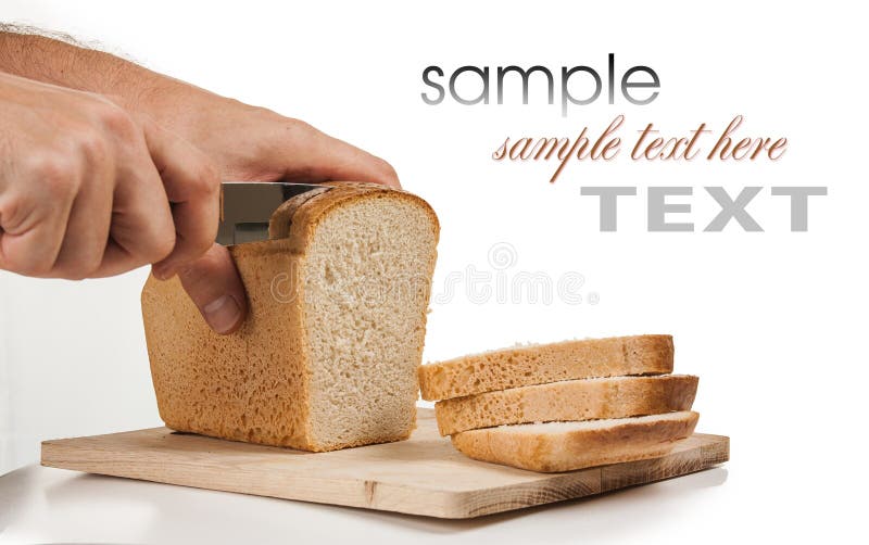 Bread with a Knife on a Cutting Board Stock Image Image of knife