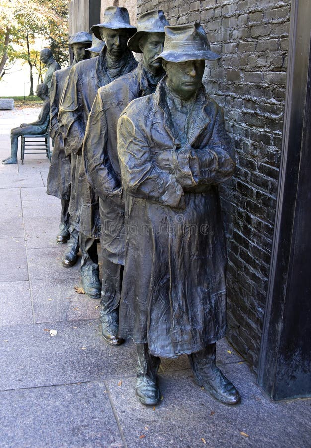 Depression Bread Line Sculpture at Franklin Delano Roosevelt Memorial