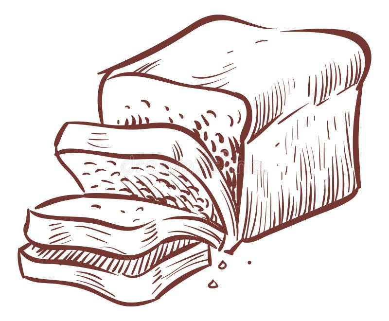 How to draw Bread Loaf - YouTube
