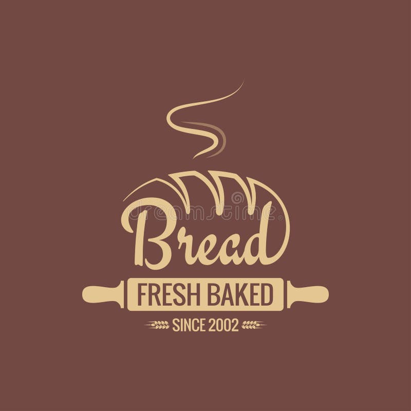 Bread logo for bakery vector background stock illustration