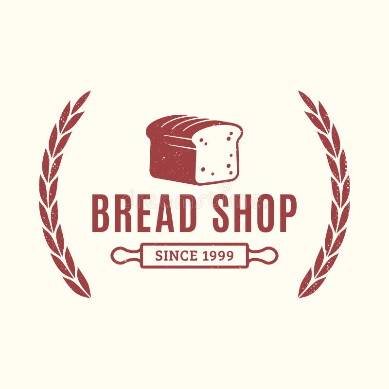 Bread logo for bakery on white background vector illustration