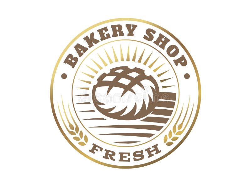 Bread logo - vector illustration. Bakery emblem on white background stock illustration