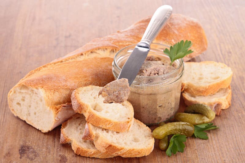 Meat spread and bread stock photo. Image of appetizer 73885464