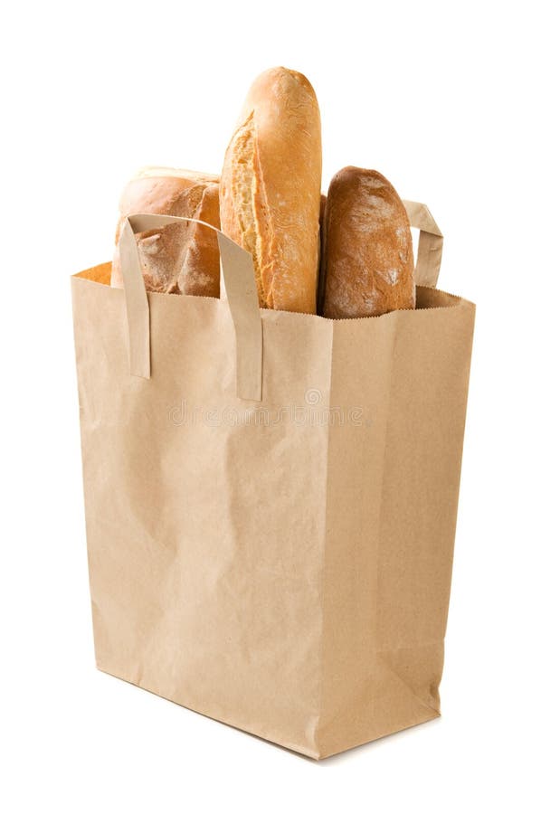 white paper bread bolsas