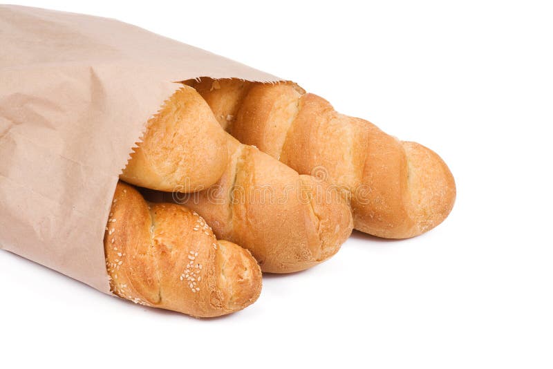 Bread in paper packet