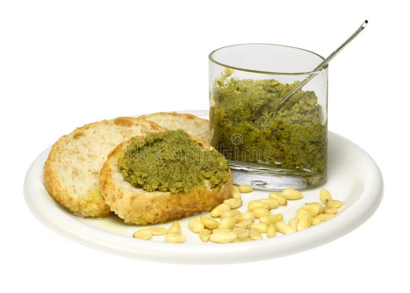 Pesto Sauce Sandwich with on Rye Bread. Healthy Food Concept Top View Stock Photo Image of