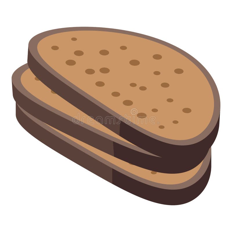 Bread Protein Icon, Isometric Style Stock Vector Illustration of