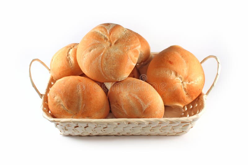 Bread rolls in basket stock photo. Image of breakfast 11996894